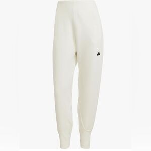 adidas Cream Track Joggers with Small Black Logo Detail